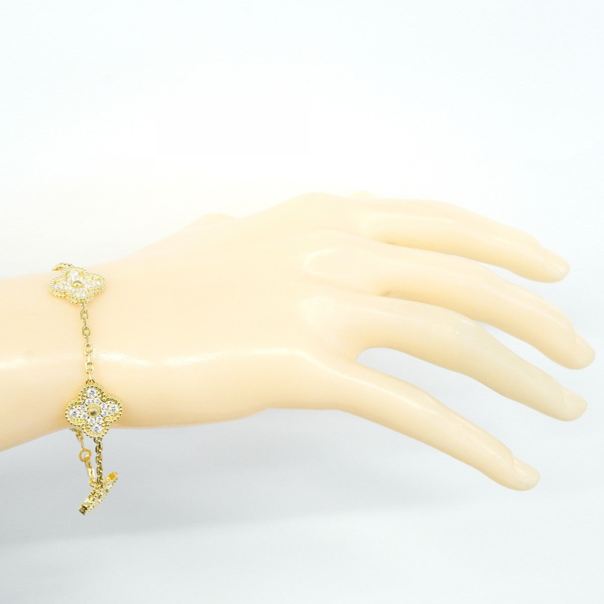 ★在庫処分★最終価格★SALE【6jbb0179】ヴァンクリーフ＆アーペル ブレスレット ヴィンテージ アルハンブラ K18YG イエローゴールド ダイヤモンド【中古】レディース