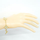 ★在庫処分★最終価格★SALE【6jbb0179】ヴァンクリーフ＆アーペル ブレスレット ヴィンテージ アルハンブラ K18YG イエローゴールド ダイヤモンド【中古】レディース