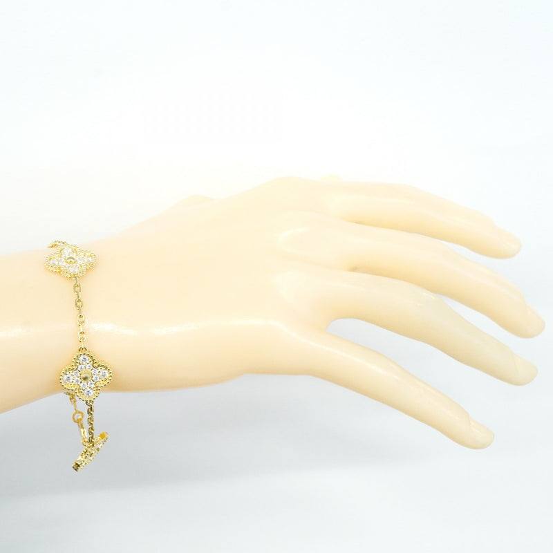 ★在庫処分★最終価格★SALE【6jbb0179】ヴァンクリーフ＆アーペル ブレスレット ヴィンテージ アルハンブラ K18YG イエローゴールド ダイヤモンド【中古】レディース