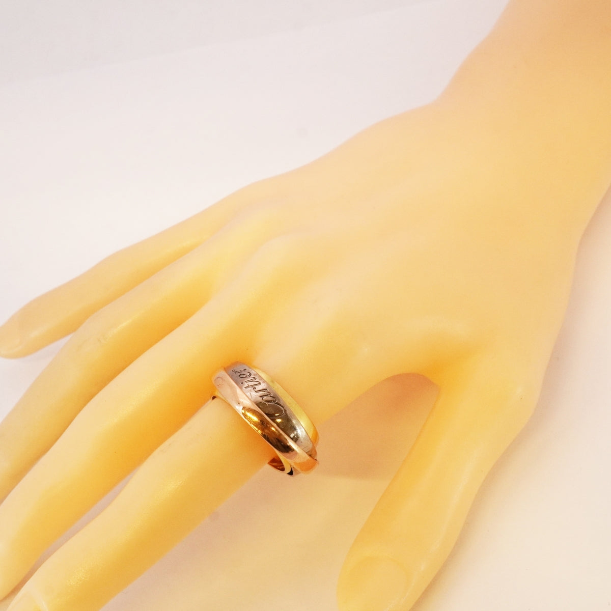 ★最終価格★SALE【6jbb0221】カルティエ リング トリニティ マストエッセンス K18YG イエローゴールド K18WG ホワイトゴールド K18PG ピンクゴールド ＃61【中古】メンズ