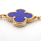 ★最終価格★SALE【6jbb0337】ヴァンクリーフ＆アーペル ブレスレット ヴィンテージ アルハンブラ K18YG イエローゴールド ブルーアゲート【中古】レディース