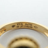 【6jbb0475】ヴァンクリーフ＆アーペル リング ヴィンテージ アルハンブラ 1PD K18YG イエローゴールド ダイヤモンド オニキス ブラック ＃50【中古】レディース