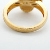 【6jbb0475】ヴァンクリーフ＆アーペル リング ヴィンテージ アルハンブラ 1PD K18YG イエローゴールド ダイヤモンド オニキス ブラック ＃50【中古】レディース