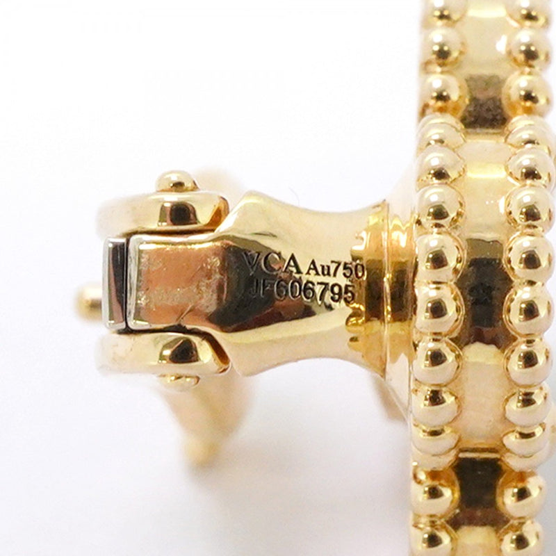 【6jbb0660】ヴァンクリーフ＆アーペル ピアス ヴィンテージ アルハンブラ K18YG イエローゴールド カーネリアン レッド【中古】レディース