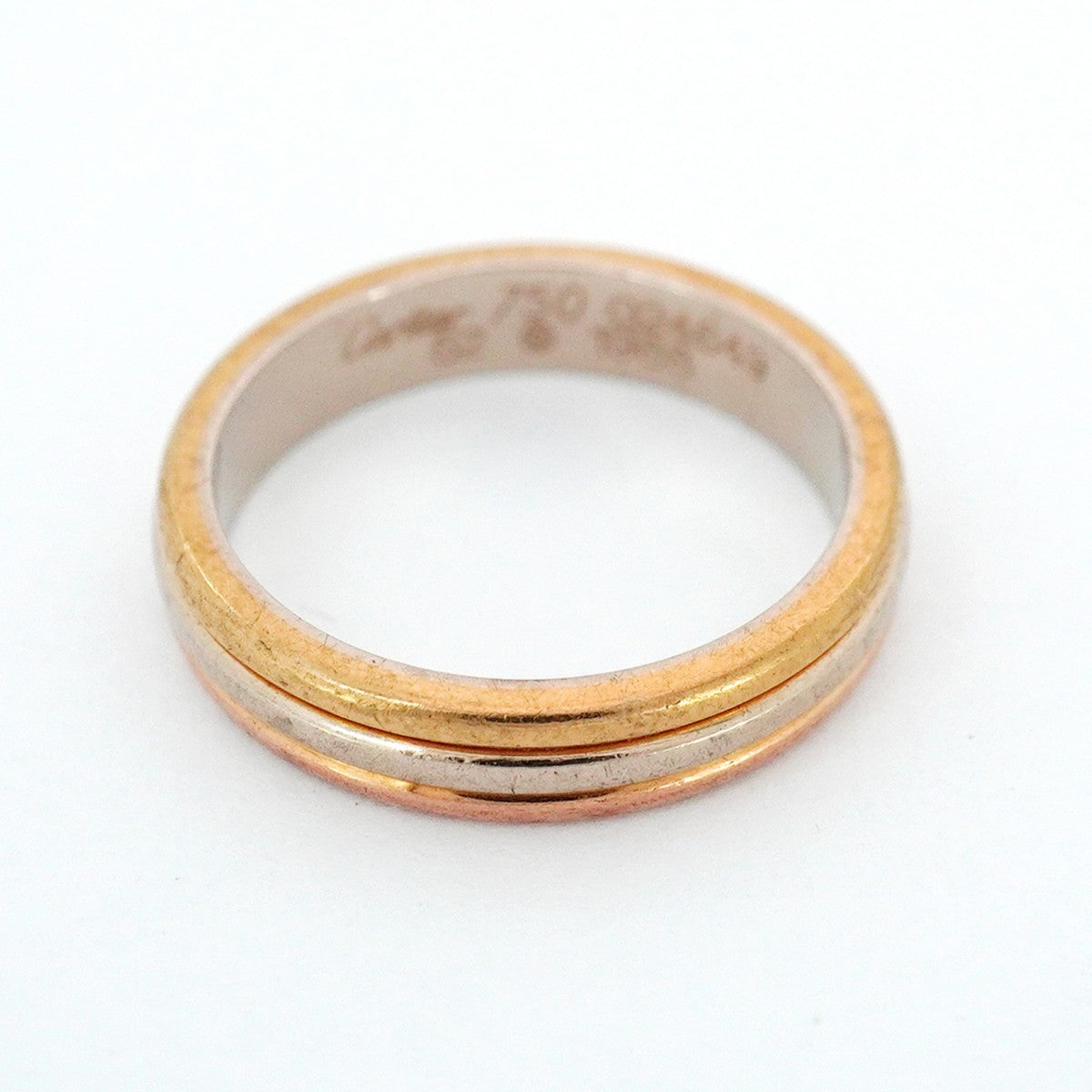 【6jbb0757】カルティエ リング トリニティ ヴァンドーム K18YG イエローゴールド K18WG ホワイトゴールド K18PG ピンクゴールド ＃52【中古】レディース