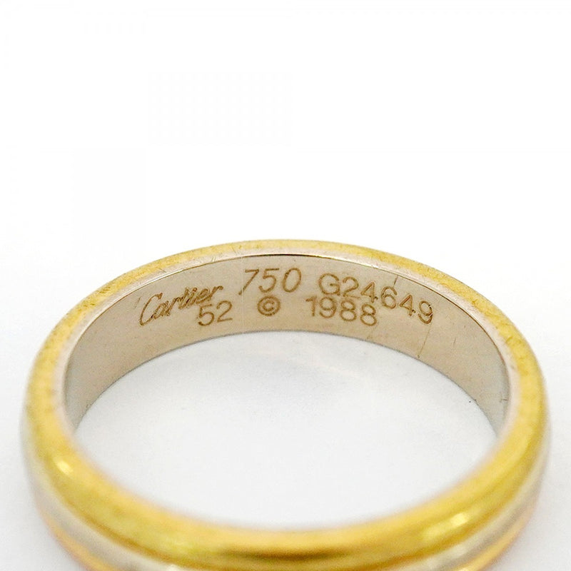 【6jbb0757】カルティエ リング トリニティ ヴァンドーム K18YG イエローゴールド K18WG ホワイトゴールド K18PG ピンクゴールド ＃52【中古】レディース