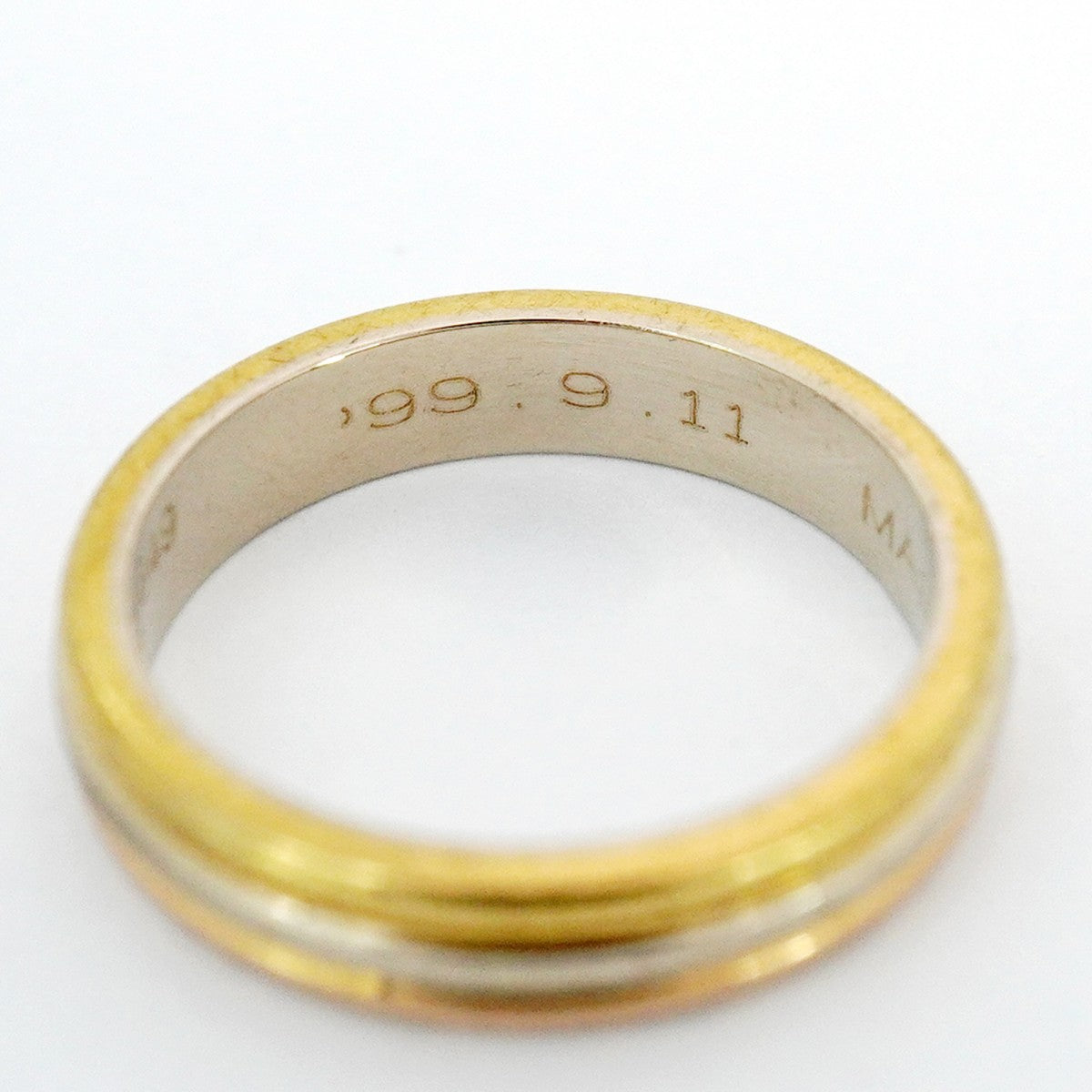 【6jbb0757】カルティエ リング トリニティ ヴァンドーム K18YG イエローゴールド K18WG ホワイトゴールド K18PG ピンクゴールド ＃52【中古】レディース