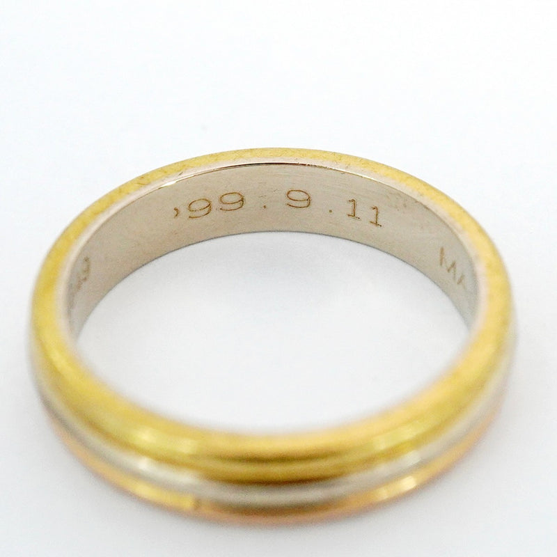 【6jbb0757】カルティエ リング トリニティ ヴァンドーム K18YG イエローゴールド K18WG ホワイトゴールド K18PG ピンクゴールド ＃52【中古】レディース