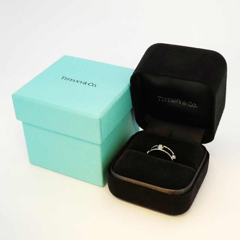 ★SALE【6jcb0113】ティファニー リング ダブルワイヤー 5PD Pt950 プラチナ ダイヤモンド 12.5号【中古】レディース