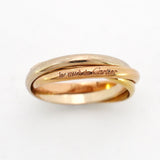 【6jcb0120】カルティエ リング トリニティ XS K18YG イエローゴールド K18WG ホワイトゴールド K18PG ピンクゴールド ＃50【中古】レディース