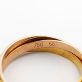 【6jcb0120】カルティエ リング トリニティ XS K18YG イエローゴールド K18WG ホワイトゴールド K18PG ピンクゴールド ＃50【中古】レディース