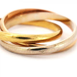 【6jcb0120】カルティエ リング トリニティ XS K18YG イエローゴールド K18WG ホワイトゴールド K18PG ピンクゴールド ＃50【中古】レディース