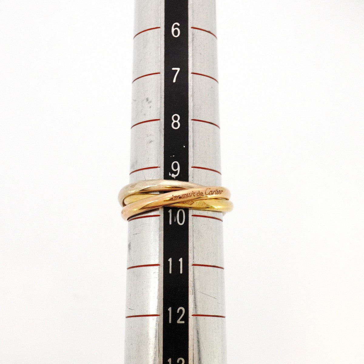 【6jcb0120】カルティエ リング トリニティ XS K18YG イエローゴールド K18WG ホワイトゴールド K18PG ピンクゴールド ＃50【中古】レディース
