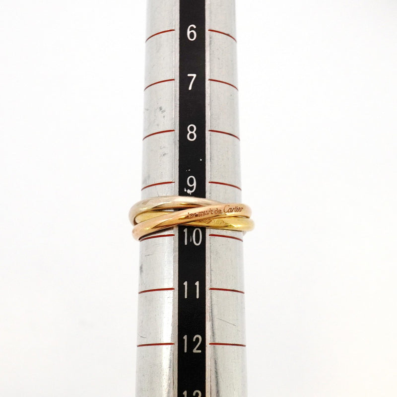 【6jcb0120】カルティエ リング トリニティ XS K18YG イエローゴールド K18WG ホワイトゴールド K18PG ピンクゴールド ＃50【中古】レディース