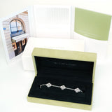 【6jcb0124】ヴァンクリーフ＆アーペル ブレスレット ヴィンテージ アルハンブラ K18WG ホワイトゴールド ダイヤモンド【中古】レディース