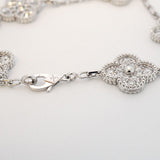 【6jcb0124】ヴァンクリーフ＆アーペル ブレスレット ヴィンテージ アルハンブラ K18WG ホワイトゴールド ダイヤモンド【中古】レディース