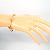 【6jcb0125】ヴァンクリーフ＆アーペル ブレスレット ヴィンテージ アルハンブラ ギヨシェ K18YG イエローゴールド ダイヤモンド【中古】レディース