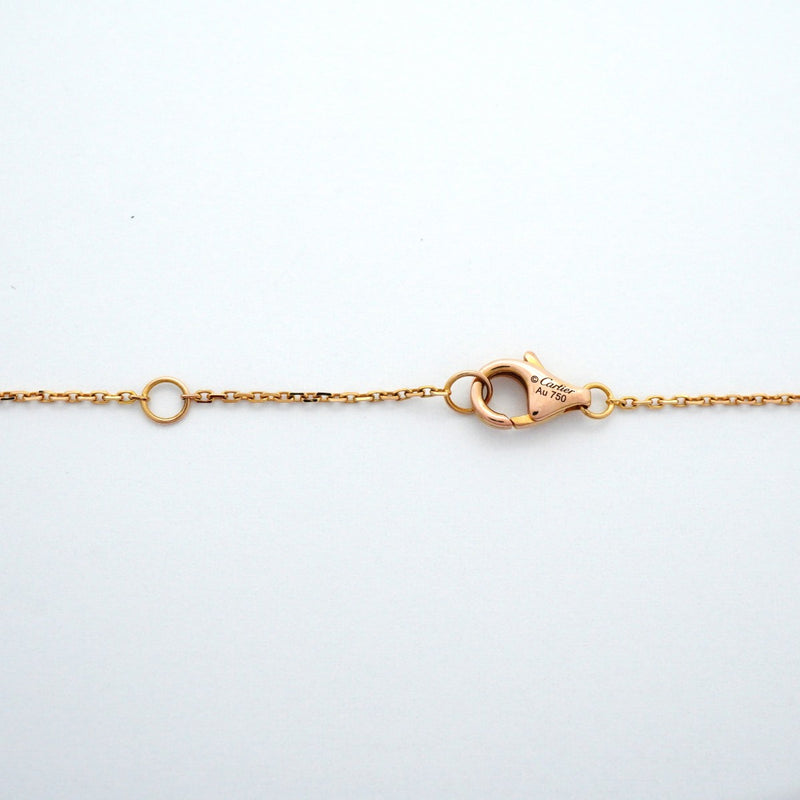 【6jcb0133】カルティエ ネックレス ベビートリニティ 1PD K18YG イエローゴールド K18WG ホワイトゴールド K18PG ピンクゴールド/ダイヤモンド【中古】レディース