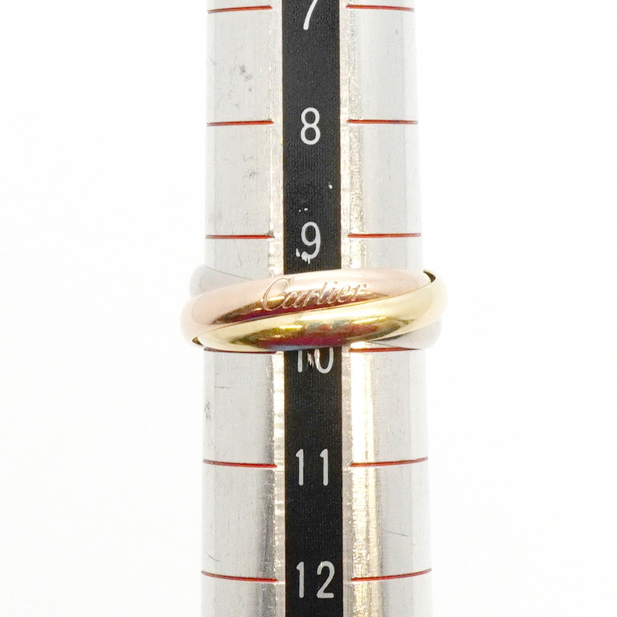 【6jcb0154】カルティエ リング トリニティ スモールモデル K18YG イエローゴールド K18WG ホワイトゴールド K18PG ピンクゴールド ＃49【中古】レディース