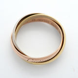 【6jcb0154】カルティエ リング トリニティ スモールモデル K18YG イエローゴールド K18WG ホワイトゴールド K18PG ピンクゴールド ＃49【中古】レディース