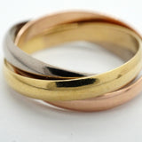 【6jcb0154】カルティエ リング トリニティ スモールモデル K18YG イエローゴールド K18WG ホワイトゴールド K18PG ピンクゴールド ＃49【中古】レディース