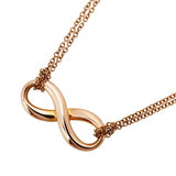 ★在庫処分★最終価格★SALE【6jcb0301】ティファニー ネックレス インフィニティ ダブルチェーン K18PG ピンクゴールド【中古】レディース