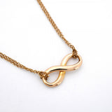 ★在庫処分★最終価格★SALE【6jcb0301】ティファニー ネックレス インフィニティ ダブルチェーン K18PG ピンクゴールド【中古】レディース