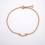 【6jcb0314】ティファニー ブレスレット Tスマイル ミニ K18PG ピンクゴールド ダイヤモンド【中古】レディース