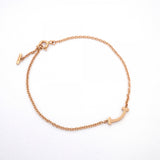 【6jcb0314】ティファニー ブレスレット Tスマイル ミニ K18PG ピンクゴールド ダイヤモンド【中古】レディース