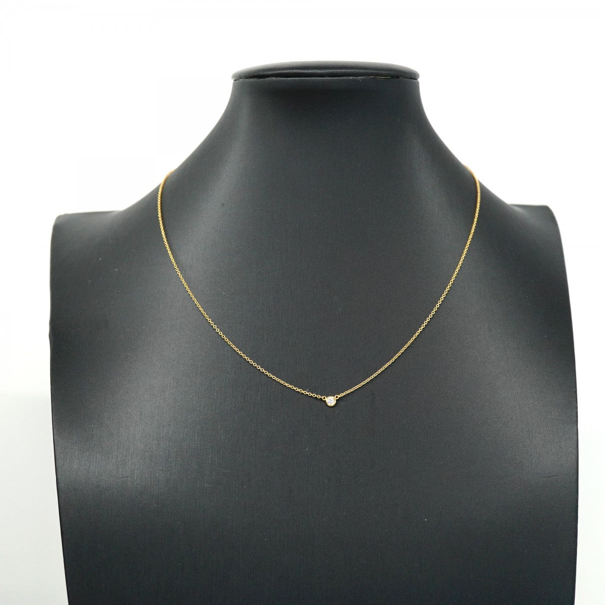 【6jcb0458】ティファニー ネックレス バイザヤード 1PD K18YG イエローゴールド ダイヤモンド【中古】レディース