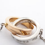 【6jcb0551-k】ティファニー ネックレス インターロッキング/1837 K18PG ピンクゴールド シルバー925【中古】レディース