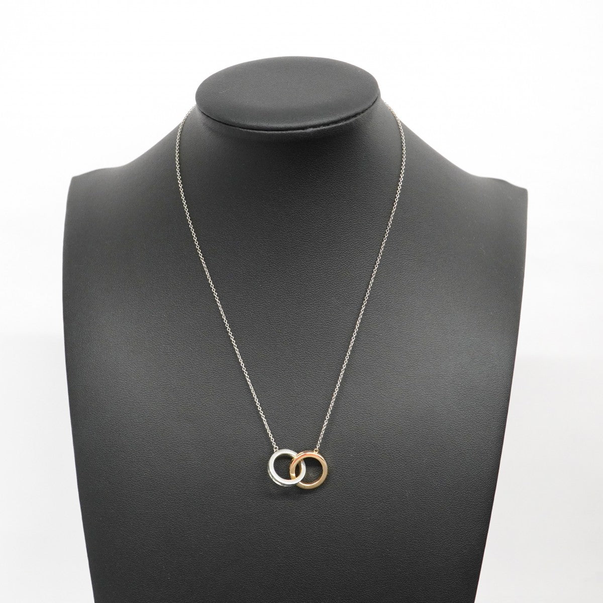 【6jcb0551-k】ティファニー ネックレス インターロッキング/1837 K18PG ピンクゴールド シルバー925【中古】レディース