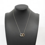 【6jcb0551-k】ティファニー ネックレス インターロッキング/1837 K18PG ピンクゴールド シルバー925【中古】レディース