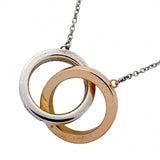 【6jcb0551-k】ティファニー ネックレス インターロッキング/1837 K18PG ピンクゴールド シルバー925【中古】レディース