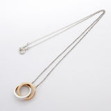 【6jcb0551-k】ティファニー ネックレス インターロッキング/1837 K18PG ピンクゴールド シルバー925【中古】レディース