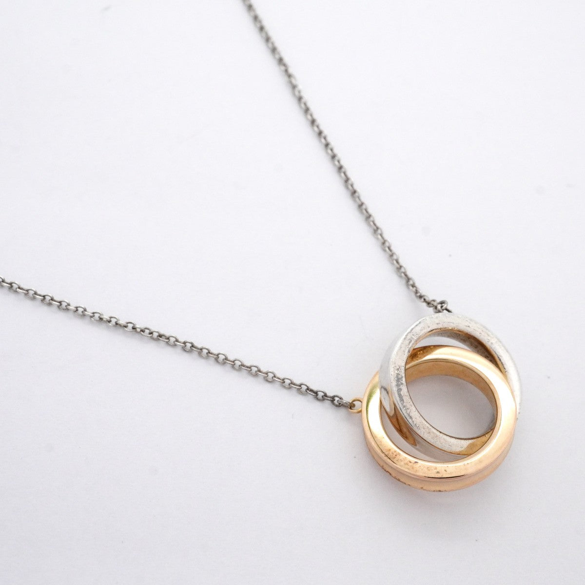 【6jcb0551-k】ティファニー ネックレス インターロッキング/1837 K18PG ピンクゴールド シルバー925【中古】レディース