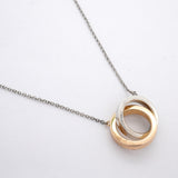 【6jcb0551-k】ティファニー ネックレス インターロッキング/1837 K18PG ピンクゴールド シルバー925【中古】レディース