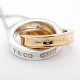 【6jcb0551-k】ティファニー ネックレス インターロッキング/1837 K18PG ピンクゴールド シルバー925【中古】レディース