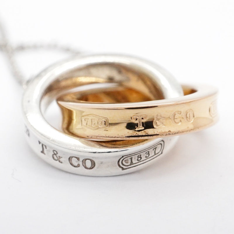 【6jcb0551-k】ティファニー ネックレス インターロッキング/1837 K18PG ピンクゴールド シルバー925【中古】レディース