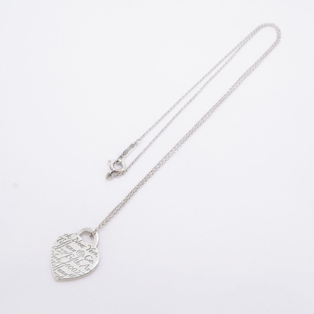 ★在庫処分★SALE【6jdb0025-k】ティファニー ネックレス ノーツ/ハートタグ シルバー925【中古】レディース
