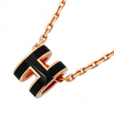 ★在庫処分★最終価格★SALE【6jdb0038-k】エルメス ネックレス ミニポップアッシュ GPメッキ ブラック ピンクゴールド【中古】レディース