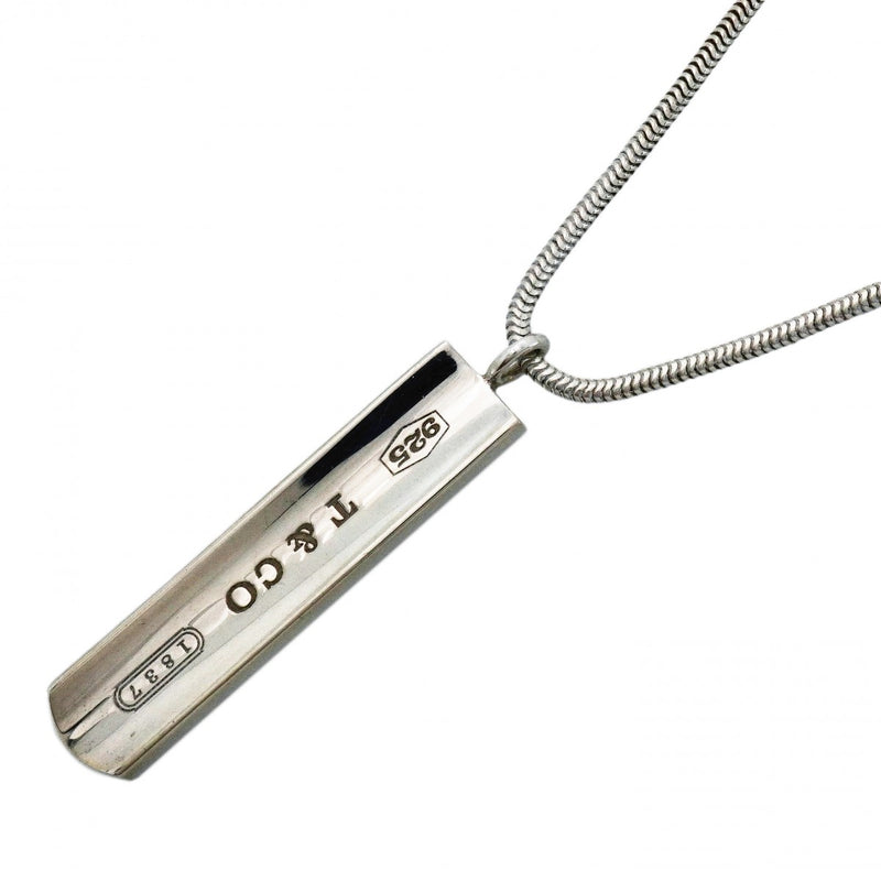 ★在庫処分【6jdb0115-k】ティファニー ネックレス ナローバー シルバー925【中古】レディース