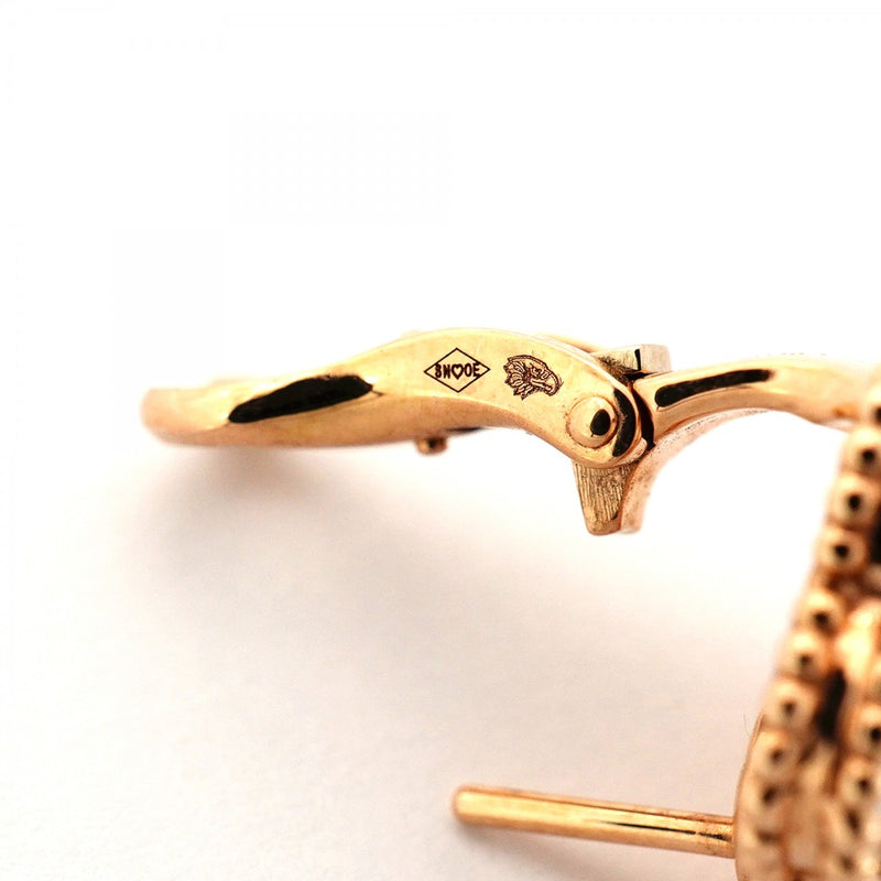★在庫処分★最終価格★SALE【6jdb0238】ヴァンクリーフ＆アーペル ピアス ラッキースプリング K18PG ピンクゴールド マザーオブパール【中古】レディース
