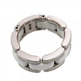 【6jdb0274】シャネル リング ウルトラコレクション K18WG ホワイトゴールド セラミック ホワイト ＃53【中古】レディース