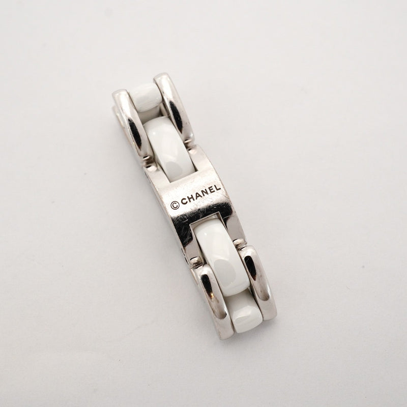【6jdb0274】シャネル リング ウルトラコレクション K18WG ホワイトゴールド セラミック ホワイト ＃53【中古】レディース