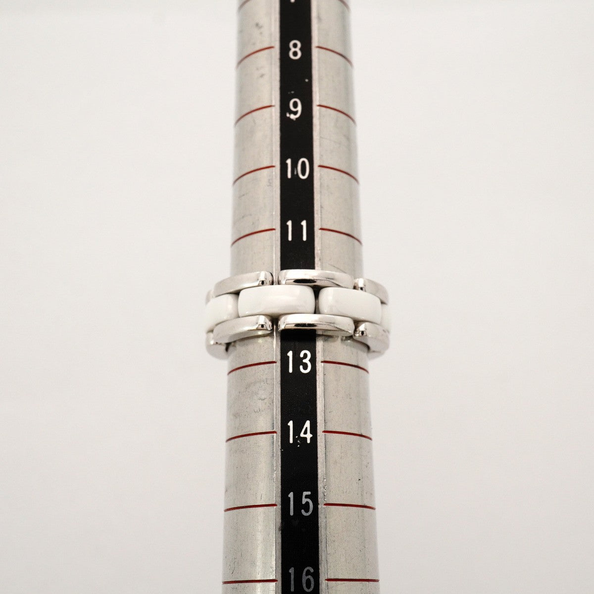【6jdb0274】シャネル リング ウルトラコレクション K18WG ホワイトゴールド セラミック ホワイト ＃53【中古】レディース