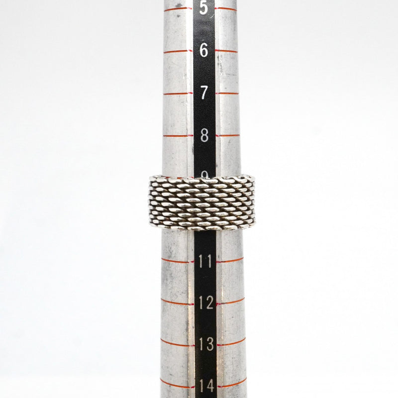 ★最終価格【6jdb0310-k】ティファニー リング サマセット/メッシュ シルバー925 10号【中古】レディース