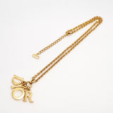 ★SALE【6jdb0317-k】クリスチャンディオール ネックレス ディオールロゴ GPメッキ ゴールド【中古】レディース