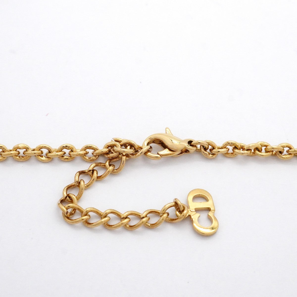 ★SALE【6jdb0317-k】クリスチャンディオール ネックレス ディオールロゴ GPメッキ ゴールド【中古】レディース