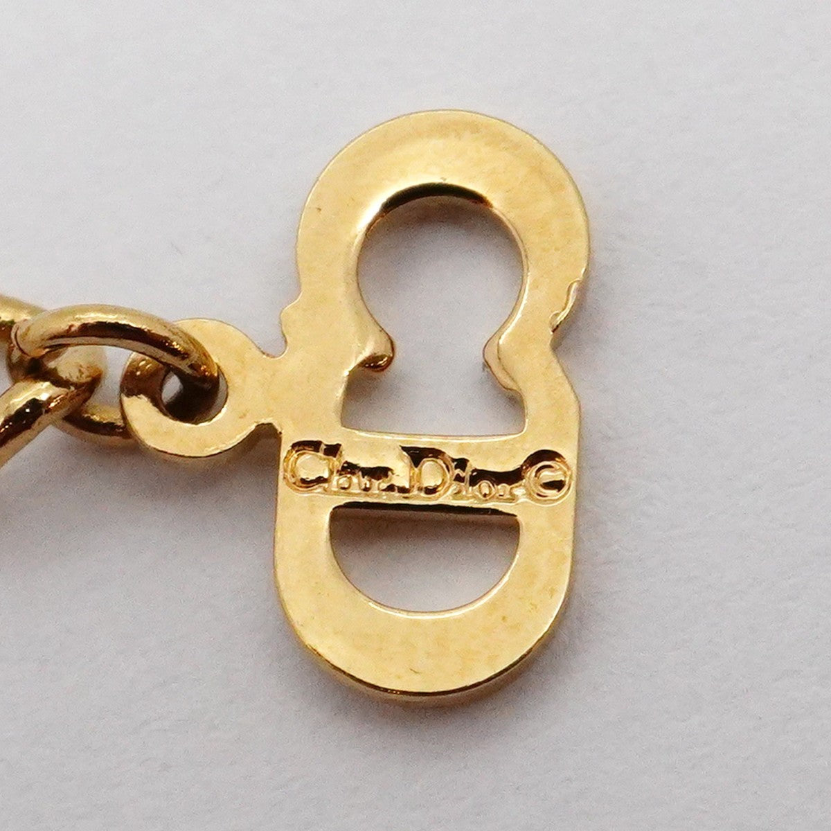 ★SALE【6jdb0317-k】クリスチャンディオール ネックレス ディオールロゴ GPメッキ ゴールド【中古】レディース
